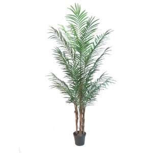  8 Ft Artificial Silk Giant Areca Palm Tree Plant   24 Branches 