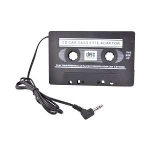  Black Universal Car Cassette Tape Deck Adapter for 3.5mm Audio 