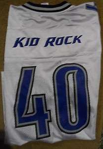 Kid Rock NFL Authentic Football & Lions Jersey White 40th Birthday VIP 