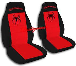 cool set of spiderman car seat covers black/red awesome  