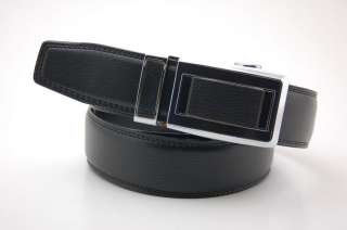   Leather Dress Mens Belt Designer Auto Lock Buckle Adjustable 5071