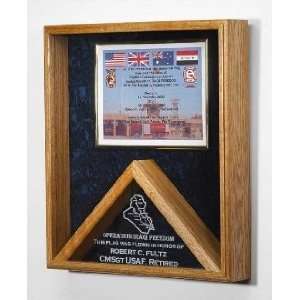  Shadow Box and Flag Display,Flag Case and Military Medals Display 
