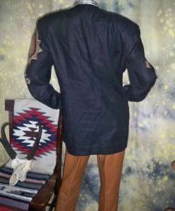 vtg 80s AVANT GARDE tribal ETHNIC design BLAZER jacket  