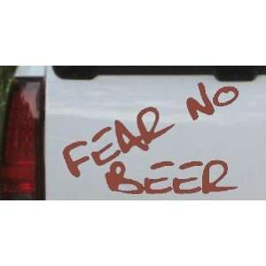  Fear No Beer Funny Car Window Wall Laptop Decal Sticker Automotive