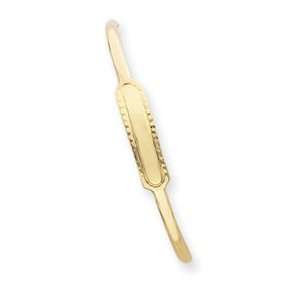    14k Yellow Gold Slip on 5.5 Baby ID Bangle Bracelet Jewelry