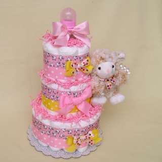 BABY SHOWER GIFT   Little Sheep DIAPER CAKE  BABY CAKE  