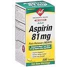   Strength Dose Baby Aspirin Regimen 81mg 500 Tablets Heart Health Adult