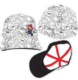 MARIO Super Mario Brothers Collage Baseball Cap Hat BRAND NEW  