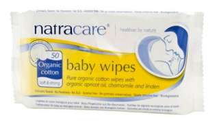 Organic Cotton Baby Wipes   50 wipes   Natracare  
