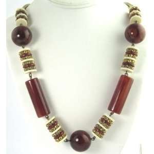  Tortoise shell colored Bakelite necklace Jewelry