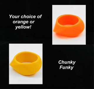 New big chunky bangle cuff bracelet Yellow or Orange your choice 