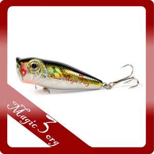   Topwater Popper 60mm 8g Bubble Fishing Lure Bass Pike Muskies HTE6C