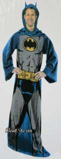 DC HOODED ADULT BATMAN Snuggie Robe Blanket Sleeve Throw Halloween 