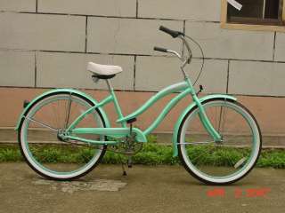 26 3 SPEED beach cruiser bicycle bike Rover Lady Mint green  