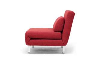 Red Fabric Convertible Chair Bed/ Lounge Chair/sofa Bed  