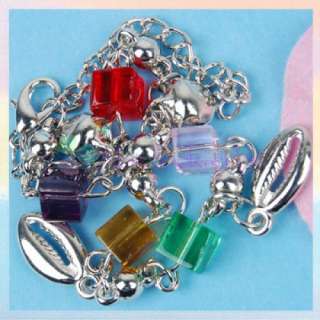 Chic Chain Anklet Ankle Bracelet Pendant Colorful Beads  