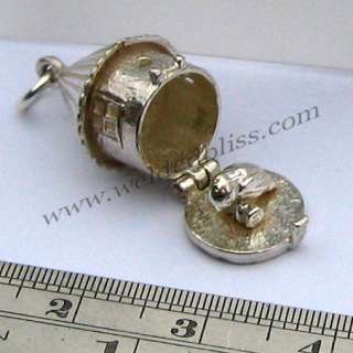Sterling Silver 925 Opening Bird House Dove Cote Charm  
