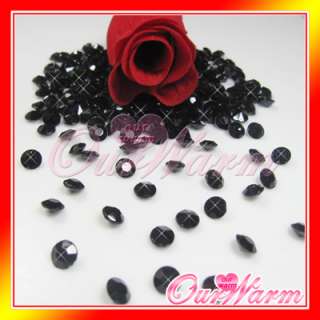 500 Black Diamond Confetti 6.5mm Wedding Party Decor  
