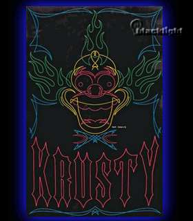Krusty the Clown Blacklight Reactive Velvet Poster  