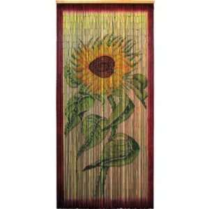  Hand Painted Bamboo Curtains Sunflower