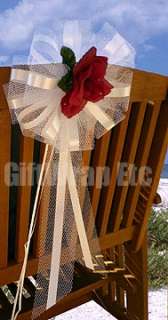   PULL BOWS WEDDING PEW DECORATIONS SHOWER CHAIR CHURCH PARTY  