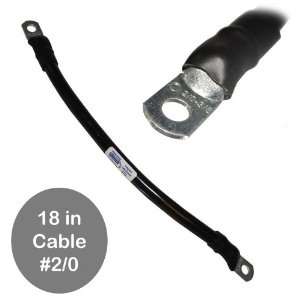   Black Battery Interconnect Cable 18 with 3/8 Lugs Electronics