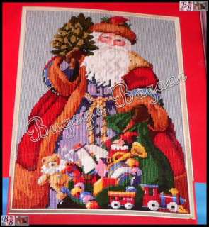 Bucilla JOLLY SANTA & TOYS Needlepoint Christmas Kit  