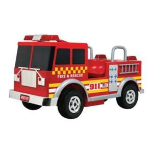   Kalee Red 12 Volt Battery Operated Fire Truck Riding Toy Toys & Games
