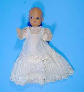 Cloth & Vinyl Handmade Baby Doll Soft w/Button on Limbs  