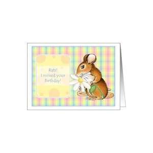  Little Mouse Belated Birthday Wishes Greeting cards Card 