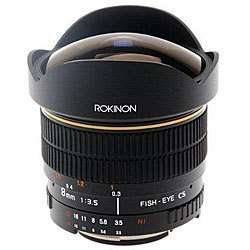 Rokinon 8mm F/3.5 Fisheye Lens for Canon 1100D 1000D 600D 550D 500D 