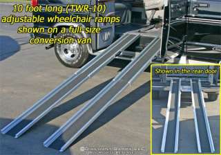 wheelchair ramps shown on a full size conversion van