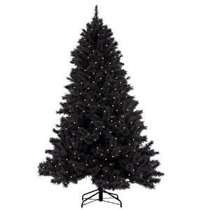  7 1/2 Black Cashmere Artificial Christmas Tree with Clear 
