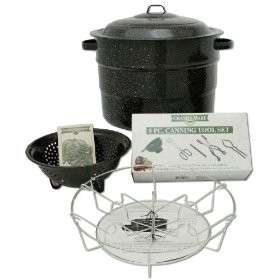 New Granite 9 Pc Home Canning Canner Set Kit 21 Qt Pot  