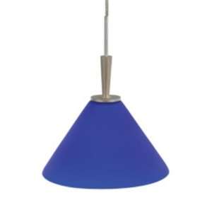   for Canopies with Cobalt Blue Duplex Glass Shade Matte Satin Nickel