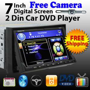 HD Digital Touch Screen Stereo Car DVD Player TV +CAM  
