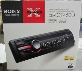 NEW 2011 SONY CDX GT450U CAR AUDIO CD/ USB PLAYER  