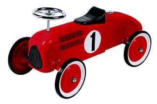   TODDLER CLASSIC VINTAGE RED RACE CAR RIDE ON PUSH ALONG TOY  