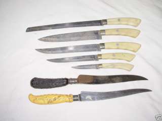 Group of 7 Universal Vintage Chefs & Carving Knives  