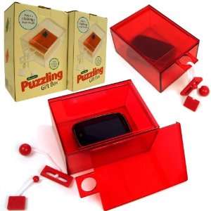  NEW Clear Plastic Puzzle Gift Boxes   Red   2pk (Toys 