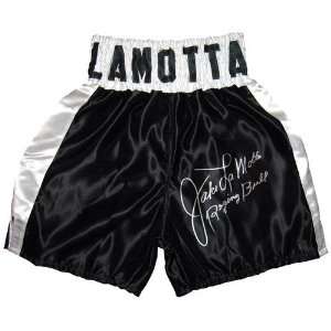   LaMotta Signed Boxing Trunks   Autographed Boxing Robes and Trunks