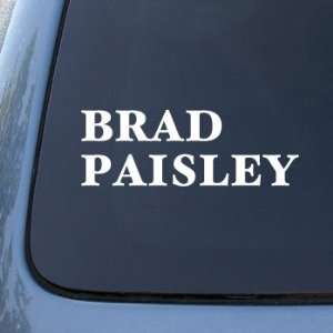 BRAD PAISLEY   Vinyl Car Decal Sticker #1842  Vinyl Color White