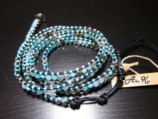 Chan Luu Turquoise Mix Leather Wrap Bracelet  