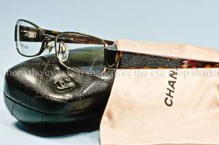 NEW CHANEL Eyeglasses Frame 2151 TB Titanium Beaded Havana Black Stone 