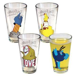 Yellow Submarine Pint Glass Set of 4.Opens in a new window
