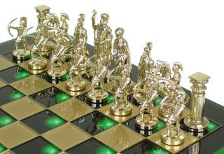 Archers Copper Chess Set & Board Package   Green  