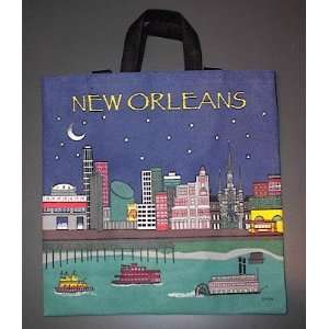  New Orleans French Quarter Riverfront At Night Tote Bag 