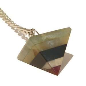   03 Pyramid Jasper Agate Calcite Red Green Stone 8.5 