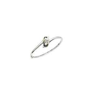 ZALES Cultured Freshwater Pearl Calla Lily Wrap Bangle Bracelet in 