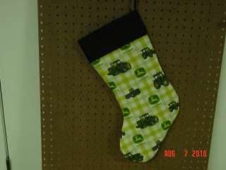 Green John Deere Christmas stocking new handmade  